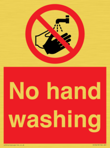 No hand washing